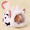 Yousheng Hamster Cave Bed Cute Animal Design Pets Mini House Cozy Winter Sleeping Nest Warm Hideout for Dwarf Hamsters Mini Hedgehogs Small Pets