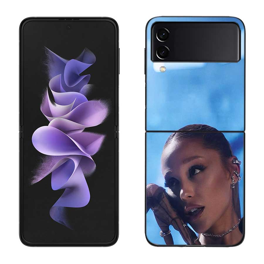 Чехол Ariana Grande для Samsung Z Flip 6 5G Galaxy Z Flip 5 4 3 5G Черный Жесткий Чехол для Мобильного Телефона Роскошный PC Корпус Coque