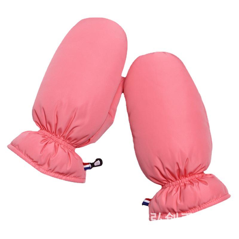 Мужские и женские ветрозащитные зимние велосипедные перчатки - Толстые, теплые хлопковые варежки