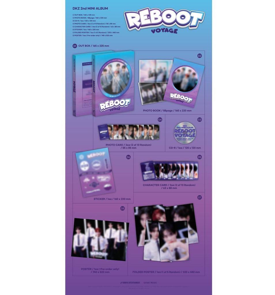 DKZ - 2nd Mini Album REBOOT (THRILL Ver. / VOYAGE Ver.)