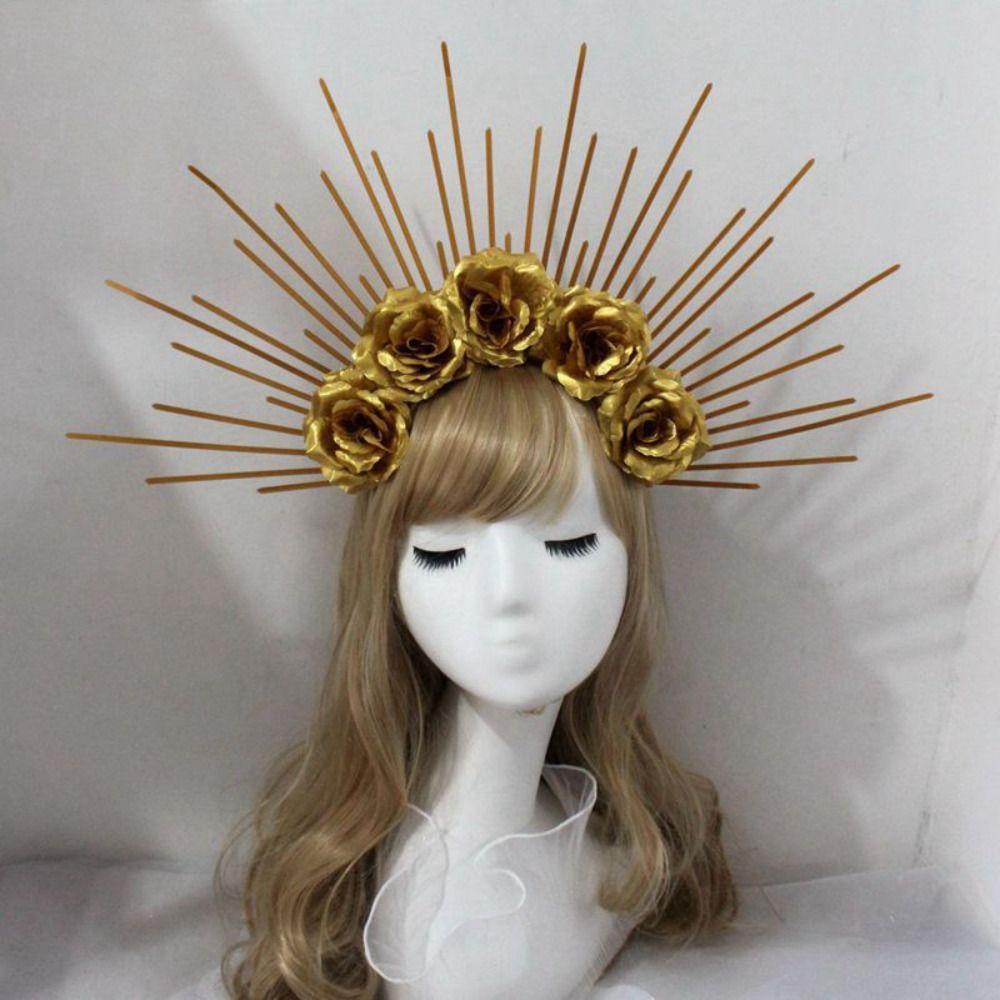 Vintage Handmade Gothic Lolita Tiara Sun Goddess Headwear Wedding Headpiece DIY Crown Material Kits