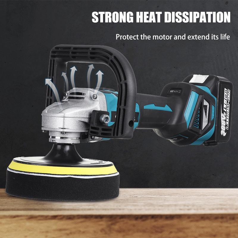 1600 Вт 388 ВФ 6 скоростей Новая бесщеточная электрическая полировальная машина Беспроводная полировальная машина для автомобиля Аккумуляторный шлифовальный инструмент