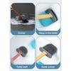 Силиконовая туалетная щетка Gap Brush с держателем Плоская головка Мягкая щетина Чистящие щетки с быстросохнущим кронштейном Инструмент для ванной комнаты