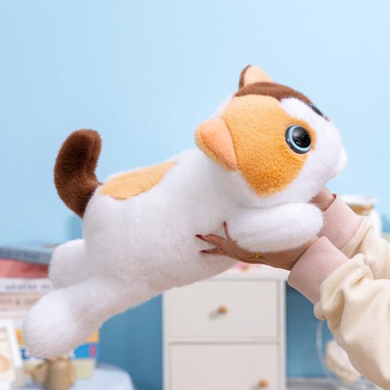 Милая черная кошка плюшевая подушка мягкий сиамский котенок мягкая игрушка с ПП хлопком уютный декор для спальни подарок на день рождения для девочек любителей кошек
