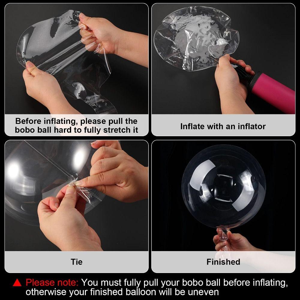 40 шт. 12 дюймов, 18 дюймов, 20 дюймов, 24 дюйма, пузырь, воздушный шар Бобо, круглые прозрачные воздушные шары для вечеринки, день рождения