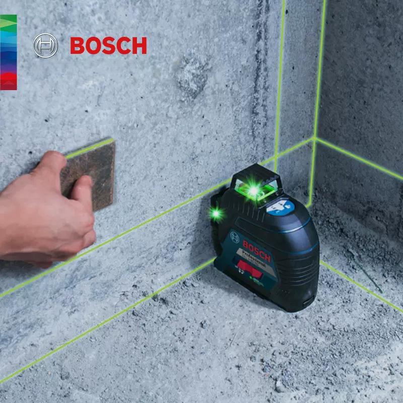 Bosch Профессиональный лазерный уровень Gll3-60XG 3D12 Line Nivel Laser Высокомощный зеленый самовыравнивающийся крестовый лазерный уровень 360