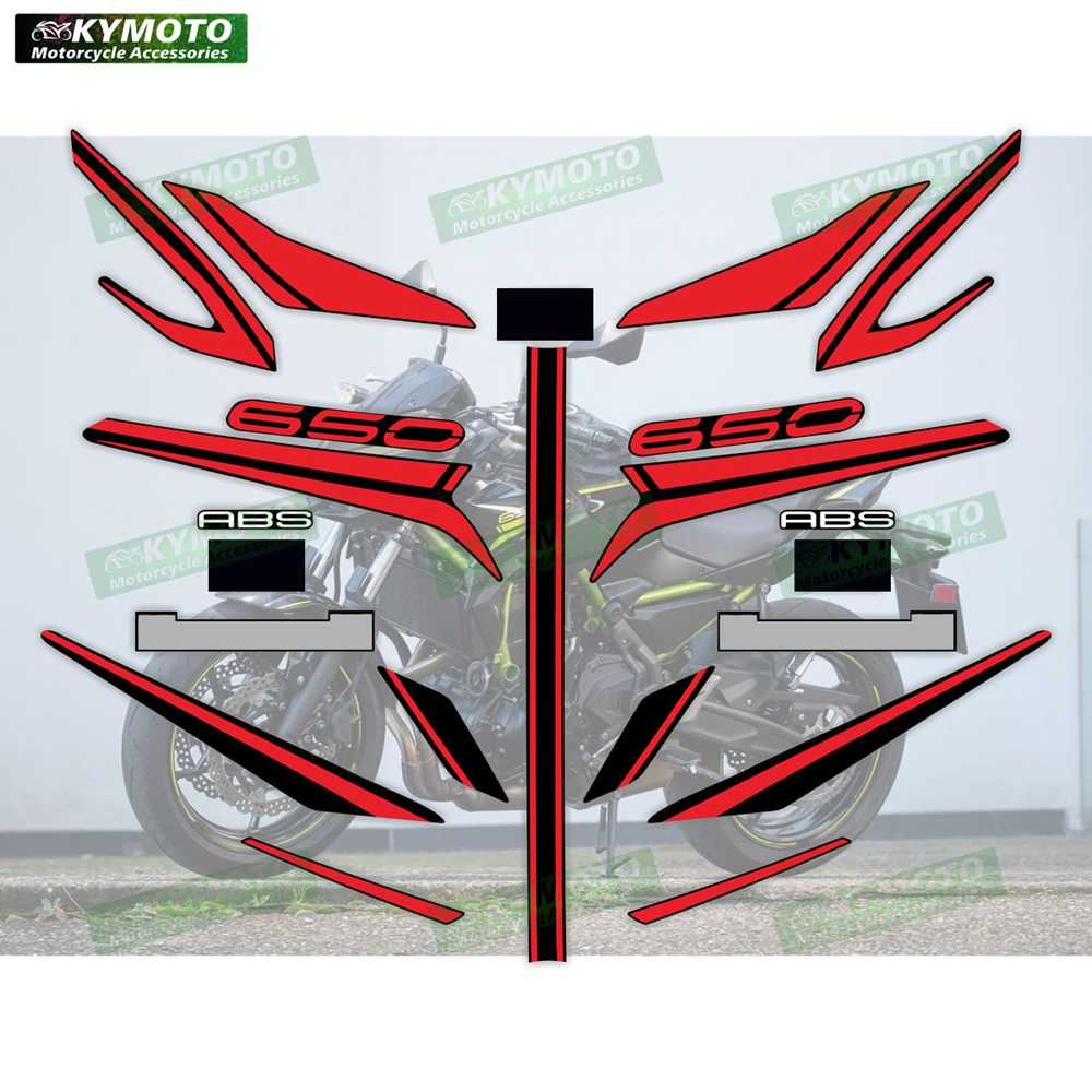 For Z650 ER650 Z 650 ER 650 motorcycle accessories stickers fairing decals modified full vehicle protection kit decoration
