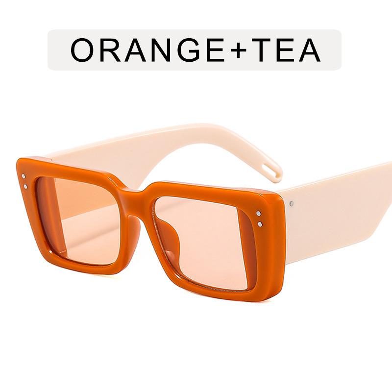 Candy Color Sun glasses Men Women Square Shape Wide Leg Anti-glare Sunglasses for Men Women Fashion Trendy Glasses Female