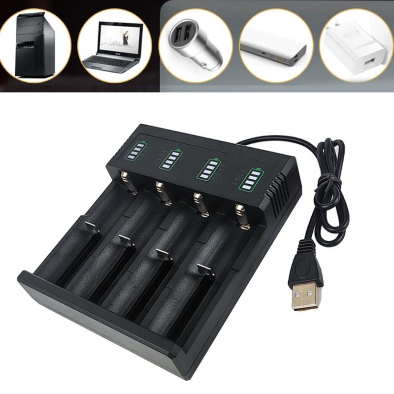 Портативное USB-зарядное устройство для аккумуляторов 18650, 21700, 26700, 14500, 18500, 26650 с интеллектуальным управлением зарядом