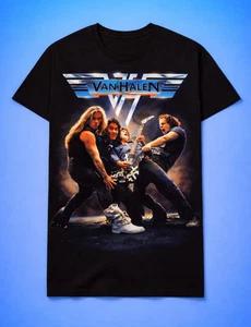 Винтажная футболка Van Halen 80-х Rock Band Футболка Eddie Guitar Legend