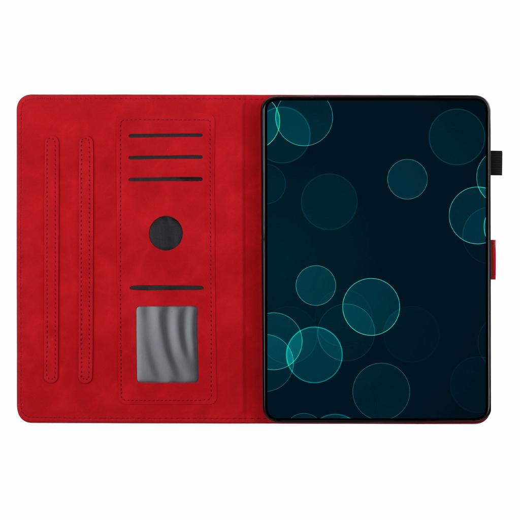 Применимо к кожаному чехлу для планшета iPad Pro 11, матовому тисненому чехлу-кошельку с держателем для карт для Samsung Tab S9, противоударному чехлу