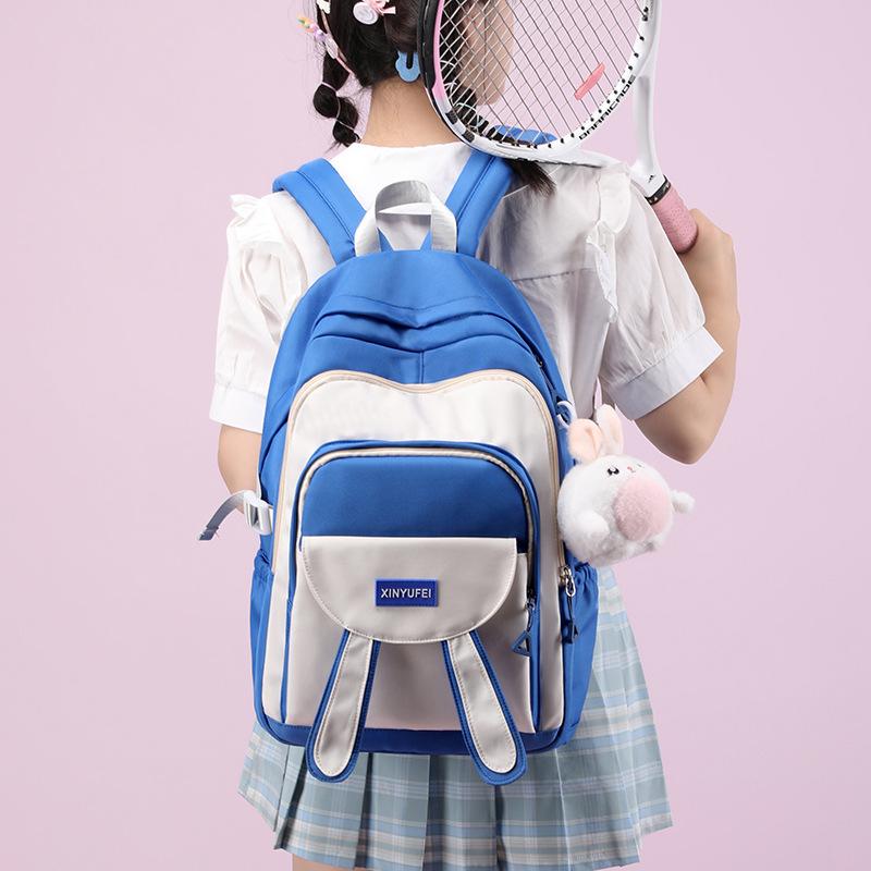 Новый рюкзак для учеников начальной школы, вместительный школьный рюкзак для девочек, в студенческом стиле, симпатичный и модный школьный рюкзак для школьников, цельный