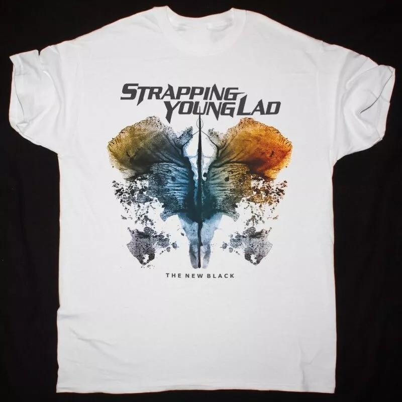 Футболка унисекс STRAPPING YOUNG LAD Band, новая, черная, хлопковая, белая, размеры S-5XL.