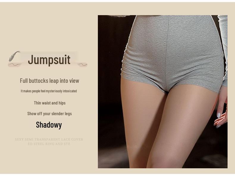 Соблазнительный костюм для йоги с двойной молнией и дизайном с открытой ластовицей