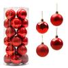 24 шт., рождественские шары, декоративные утолщенные небьющиеся праздничные реквизиты, гальванические перламутровые шары, подвески на Рождество