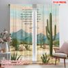 2pcs 2D Flat Printing Party Curtain Desert Blessing Landscape Polyester Without Electricity Festive Holiday Perfect for Home