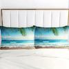 Ocean Palm Tree Coconut Tree Print Duvet Cover Summer Beach Hawaiian Tropical Style Quilt Cover Soft Comfortable Bedding Cover