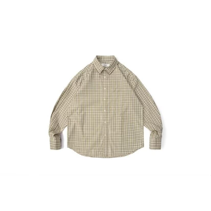 2024 Plaid Long Sleeve Shirt Japanese Hong Kong Style Ins Loose Shirt Boys Summer Trendy Versatile Casual Coat