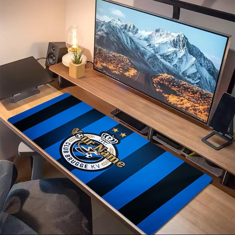 Club Brugge Kv Custom Name Large Size Mouse Pad Large Gaming Table Cushion Non-slip Laptop Tablet Big Mousepad XXL Mat Mini PC Playmat With Lock edge