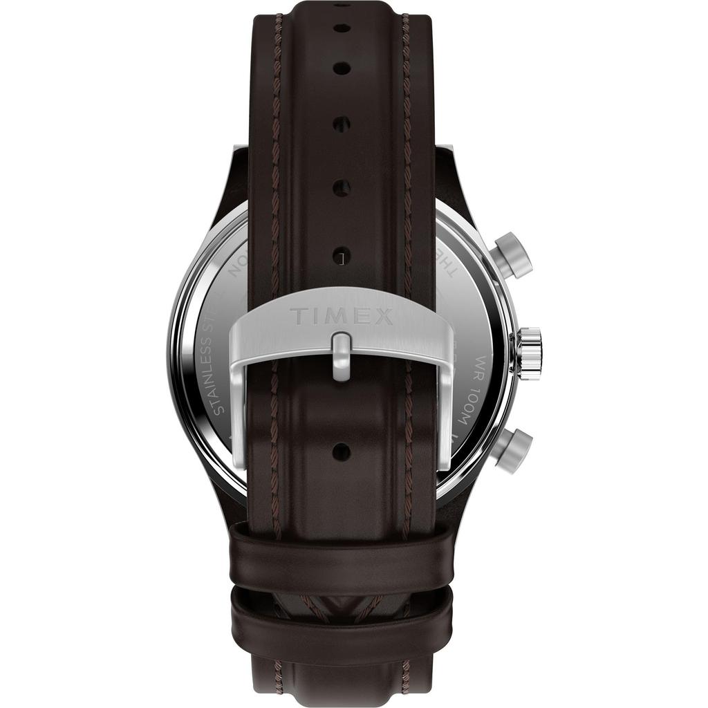 Watch Waterbury Traditional Flyback Black Dial Stainless Steel Mineral Glass Quartz Watch Brand TW2W47900 Brown [TIMEX] Men's [Item]