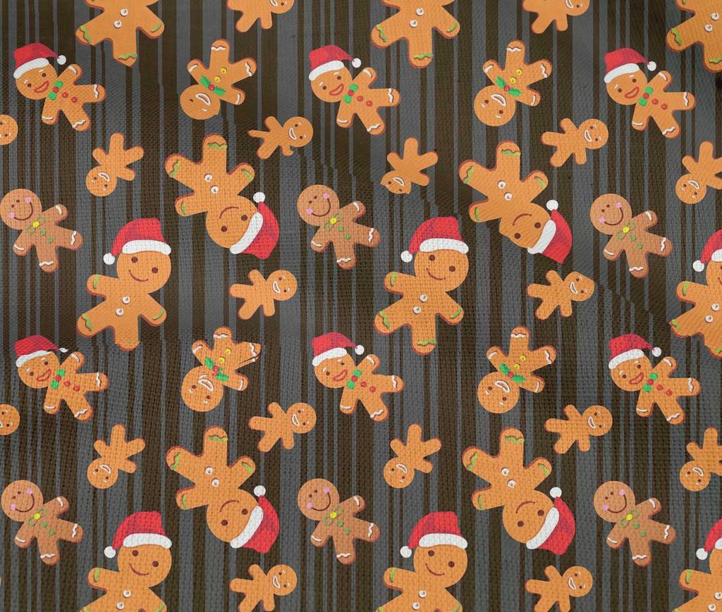 oneOone Cotton Flex Brown Fabric Christmas Dress Material Fabric Print Fabric By The Yard 40 Inch