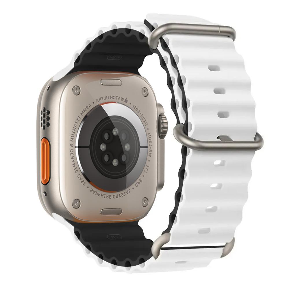 Ocean Strap for apple watch Band 49mm 44mm 40mm 45mm 41mm 46mm silicone bracelet correa iWatch series 7 6 5 3 se 8 9 10 ultra 2