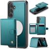 For Samsung Galaxy S26 Magnetic Case JEEHOOD J09 RFID Blocking Card Holder Leather Back Phone Cover