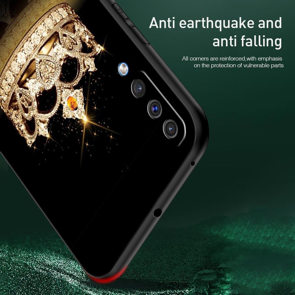 Чехол для телефона с бриллиантовой короной и буквой A для Samsung Galaxy A12 A32 A50 A70 A20E A20S A10 A10S A22 A30 A40 A42 A52 5G A02S A04s