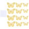 12 PCS Christmas Hollow Butterfly Wall Murals Stickers Removable 3D Wall Decals Birthday Party Decors