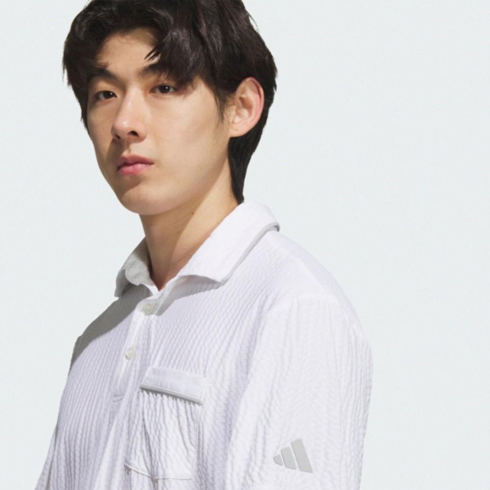 Adidas Golf AdidaS Golf Men S SeerSucker Polo T ShirT Je7149