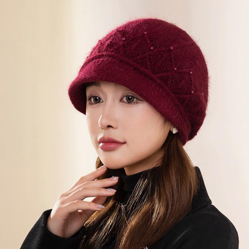 Hat Ladies Autumn and Winter Fleece Warm Stacking Hat Pullover Wool Hat