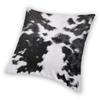 Cowhide Black White Square Pillowcase Polyester Linen Velvet Pattern Zip Decorative Throw Pillow Case Room Cushion Cover 45X45