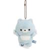 San-X Rilakkuma "Aokogu's Stayover" Hanging Plush Toy, Blue Wolf, MO85401, H110 X W75 X D85mm