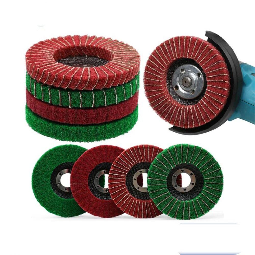 Nylon Fiber Flap Polishing Wheel Durable Non-woven Grinding Disc  Wood Cutting