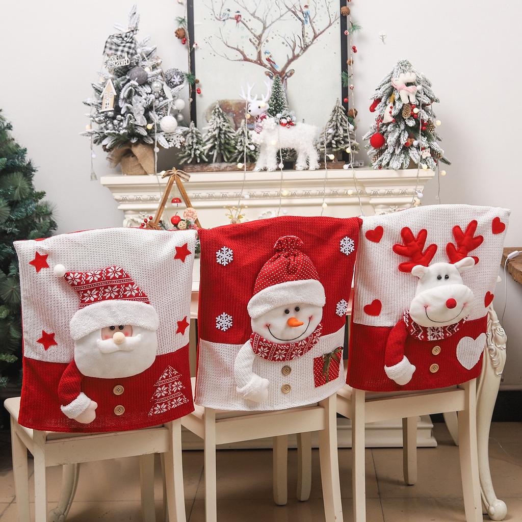 Christmas Chair Back Covers Gnome Chair Covers Xmas Dining Chair Covers For Home Kitchen Dining Room Decor