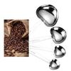 4 шт. ложки для кофейных зерен в форме сердца, романтичные мерные ложки в форме сердца с серебряным тоном для подарков гостям