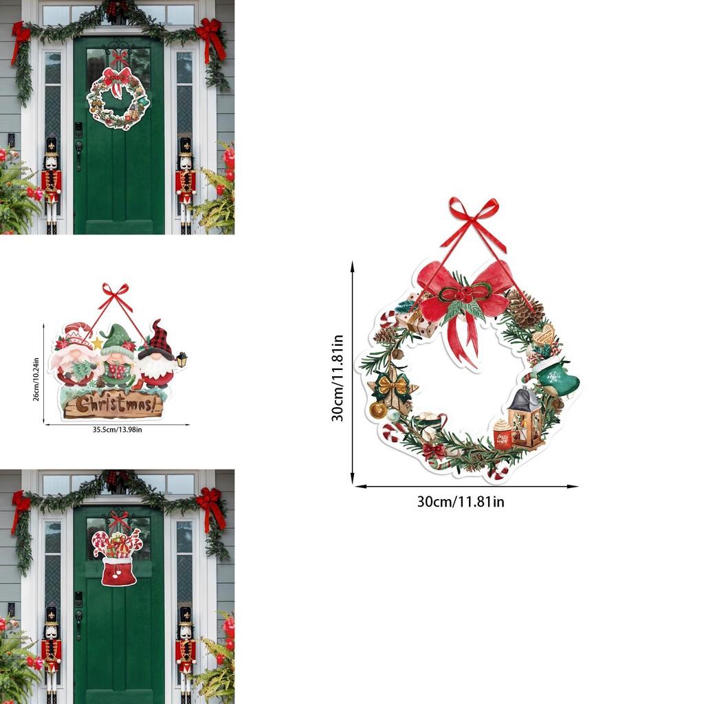 Рождественские бумажные венки на дверь для украшения места проведения вечеринки и создания праздничной атмосферы