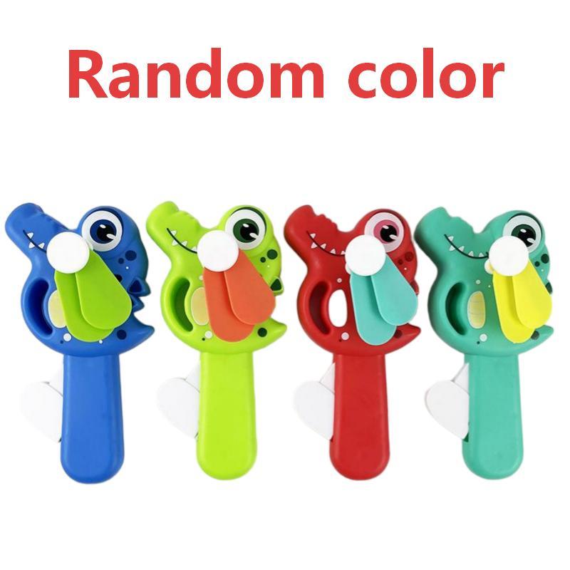 Cute Donut Manual Hand Press Fan No Battery Required Mini Cooling Toy for Kids Theme Party Giveaway Gifts