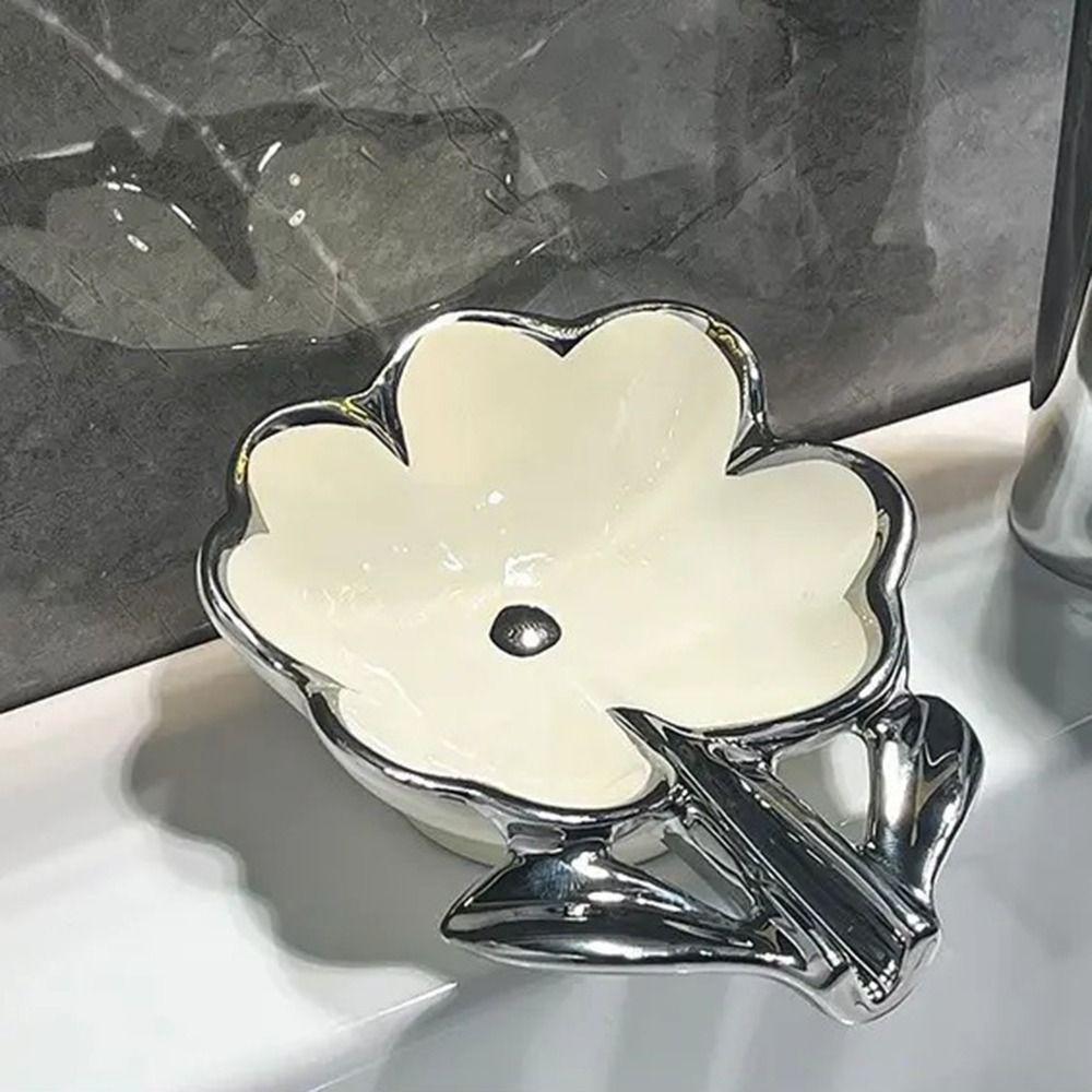 Роскошная мыльница в форме цветка, самоосушающаяся мыльница, креативный держатель для мыла в ванной комнате, кухня