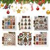 Handmade Christmas Decorations Cross Stitch Kit, Winter Holiday DIY Embroidery Xmas Easy Kits with Instructions Tree Craft Kit for Adults, Home Decor