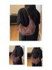 Autumn Large Capacity Retro Soft Leather Pleated Crossbody Shoulder Bag - Fashionable Versatile Dumpling Style