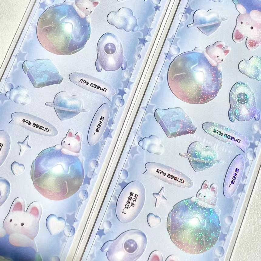 Лазерные наклейки серии Magic Fairy Tale, симпатичный мини-альбом, материал для самостоятельного изготовления, эстетическая открытка для девочки, альбом, блокнот, декоративные наклейки