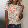 Floral Print T-Shirt for Women Summer 3d O-Neck Casual Ladies Tee Female Tops Harajuku Girls Short Sleeve Fashion Streetwear