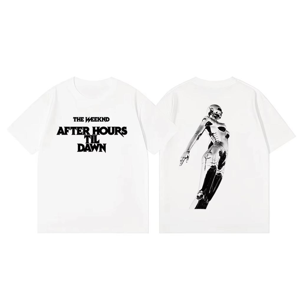 The Weeknd After Hours Til Dawn Tour 2026 Графические футболки Харадзюку Хип-хоп Мужская футболка с коротким рукавом Унисекс Модная повседневная футболка