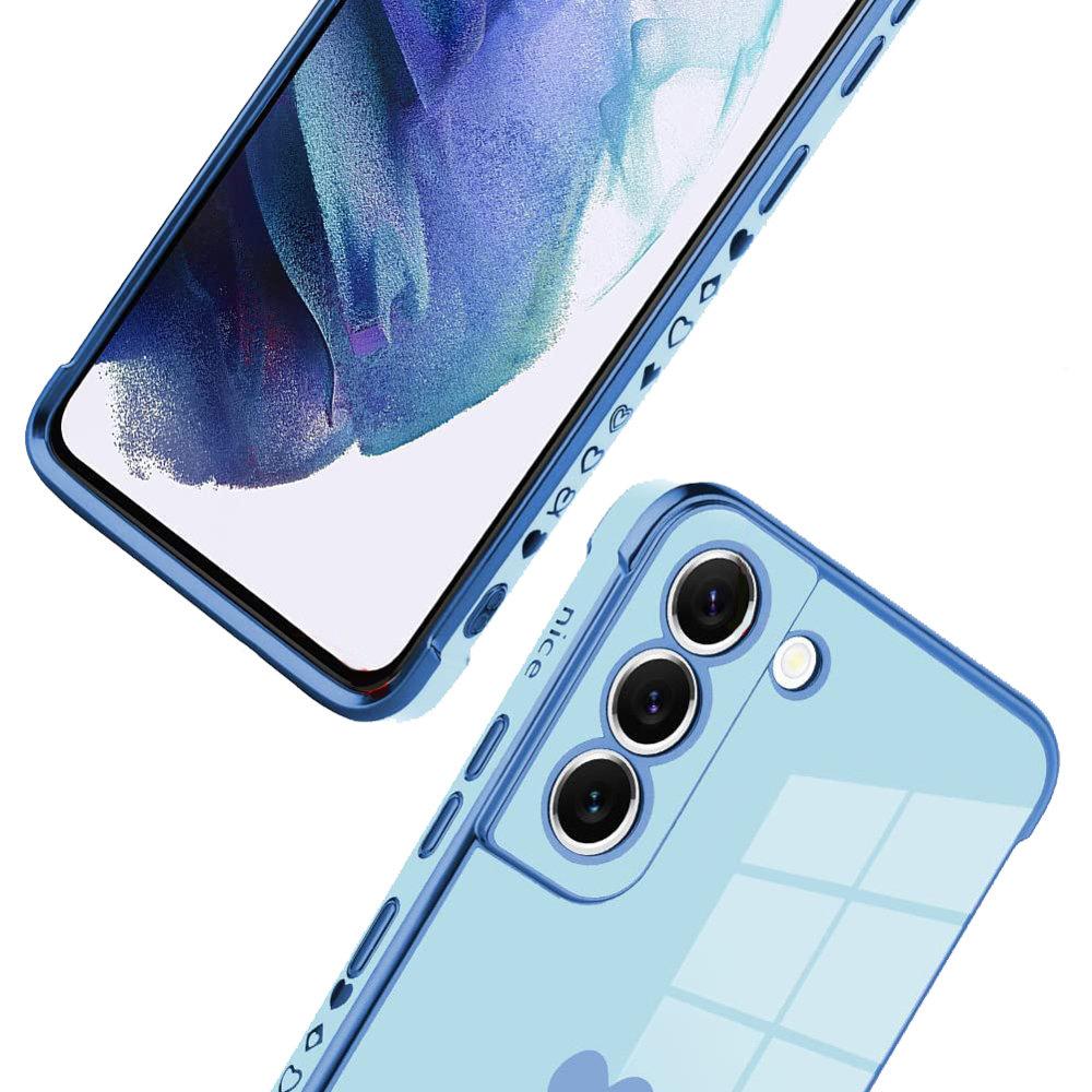 Case for Samsung Galaxy S22, Electro heart, blue