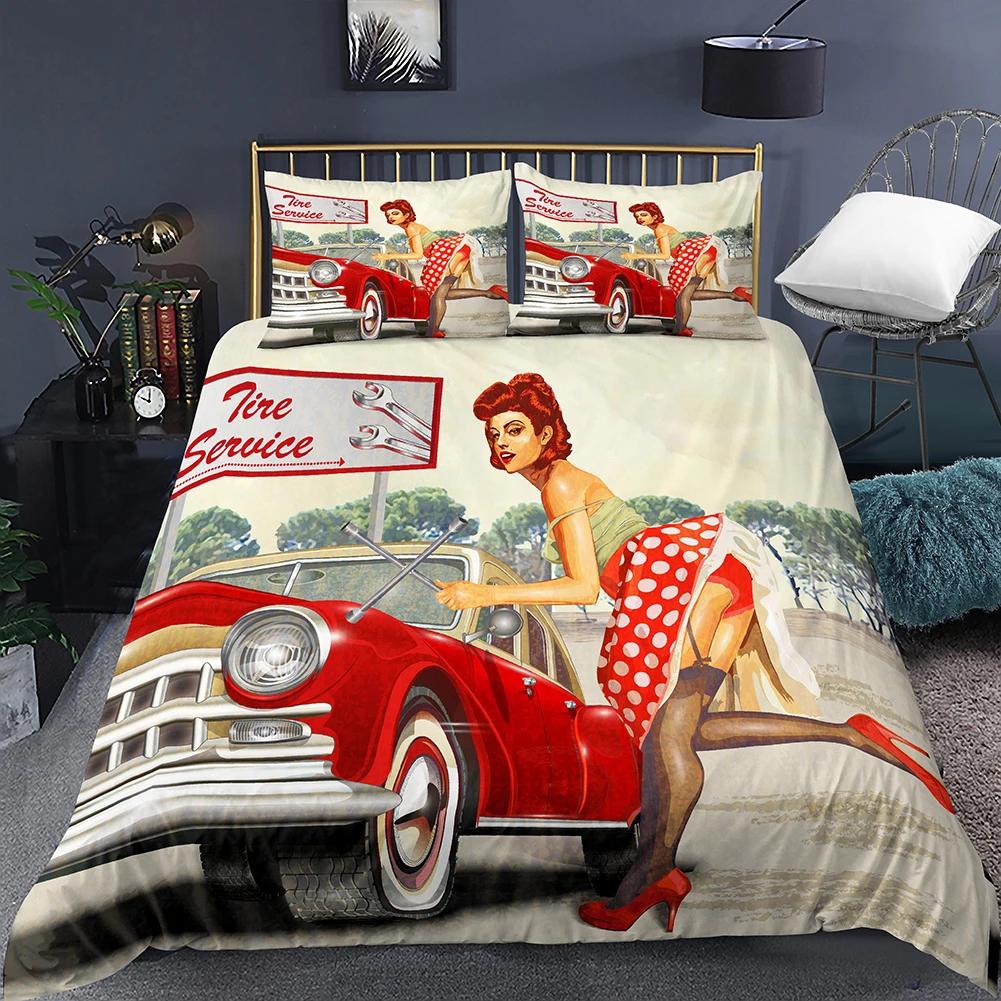 Пододеяльник «Эйфелева башня» Романтичный Современный Городское здание Парижа Красный и Синий Пододеяльник для пары Аксессуары Декор для девочки-подростка