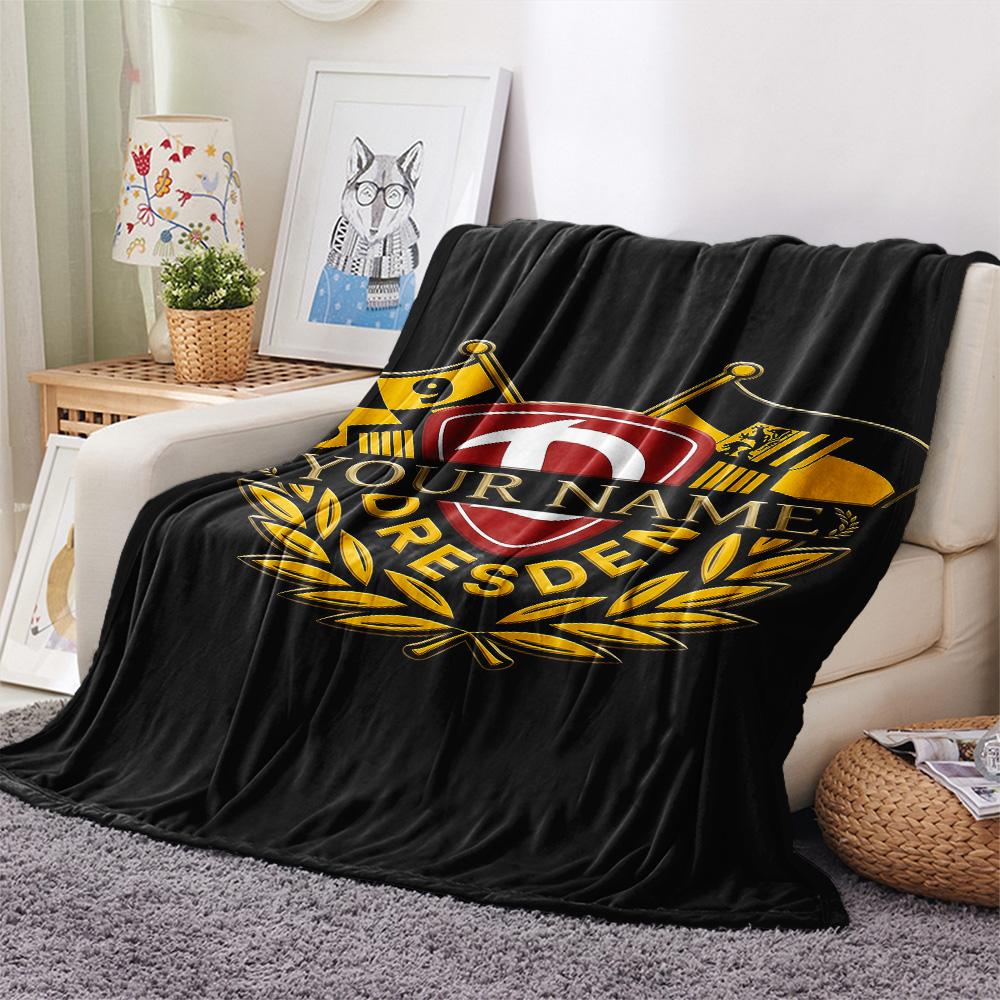 1PC Custom Name SG Dynamo Dresden Patterned Flannel Blanket Suitable For All Seasons for Home Decor Warmth and Comfort Gifts Holiday Present -HE199