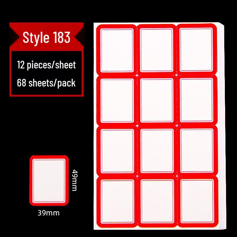 Офисные самоклеящиеся ценники с рукописной надписью - 68 листов, бумажные наклейки с легко отделяемой основой.