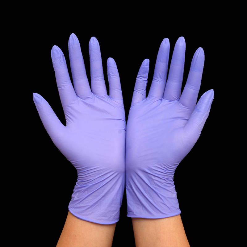 100 шт./кор. нитриловые одноразовые перчатки, износостойкие, химические, лабораторные, пищевые, медицинские, рабочие перчатки