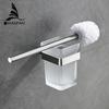 Modern Toilet Brush Holder Stainless Steel SUS 304 Mounting Seat Square Style Glass Cups Bathroom Hardware Fitting 610009